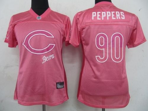 Bears #90 Julius Peppers Pink 2011 Women's Fem Fan NFL Jersey - Click Image to Close